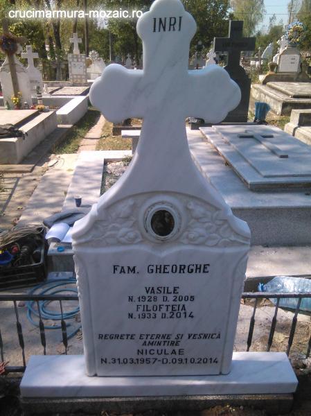 cruci marmura mozaic accesorii monumente funerare